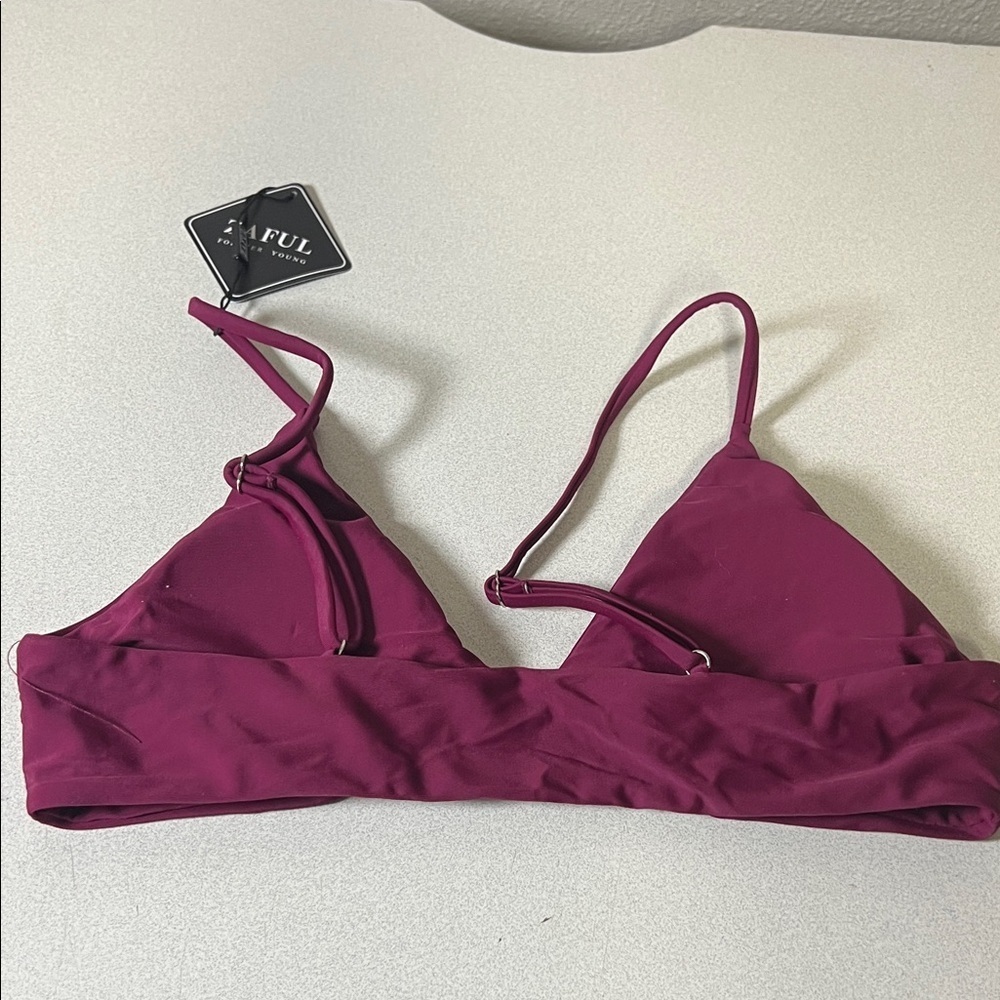 Zaful Women's Merlot burgundy Bralette - Picture 3 of 6